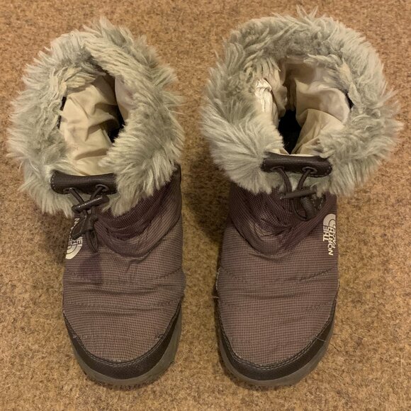 The North Face Nuptse Faux Fur IV Boots Thermoball Micro Baffle Booties Sz 6 - Picture 3 of 8